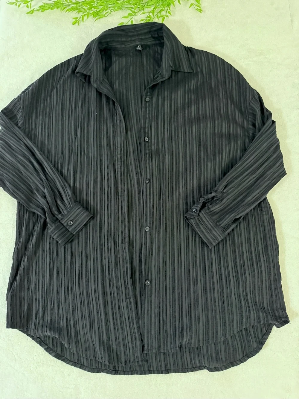 ❤️SHEIN | Textured Button-Down Shirt